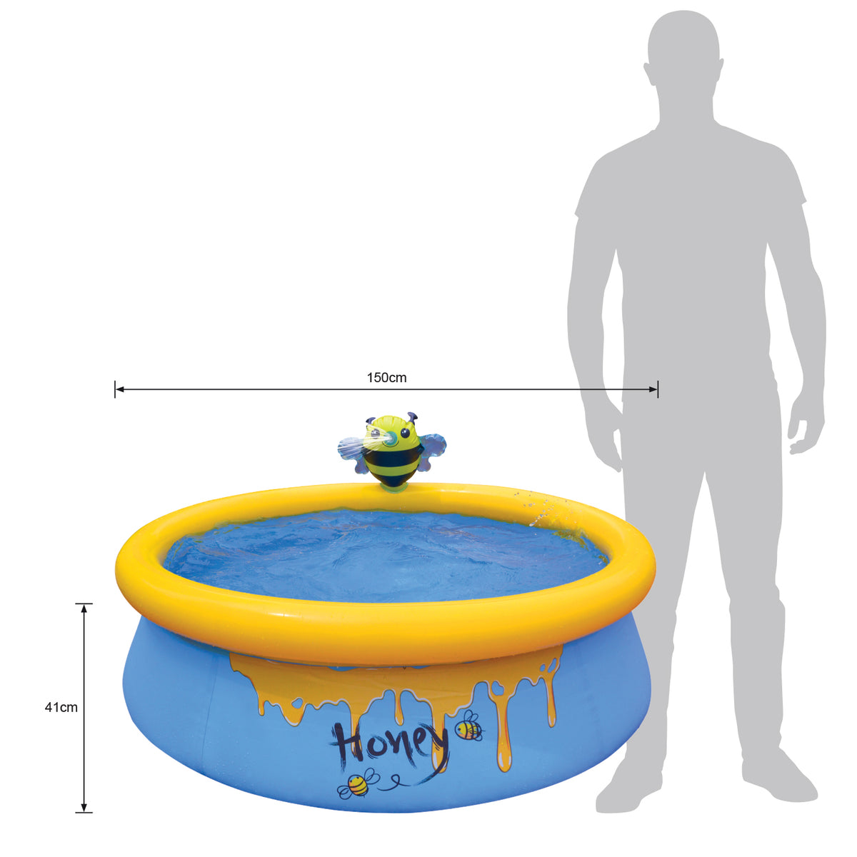 JLeisure 10x6.5' Rectangular Steel Frame Bee Spray Pool (2 Pack)