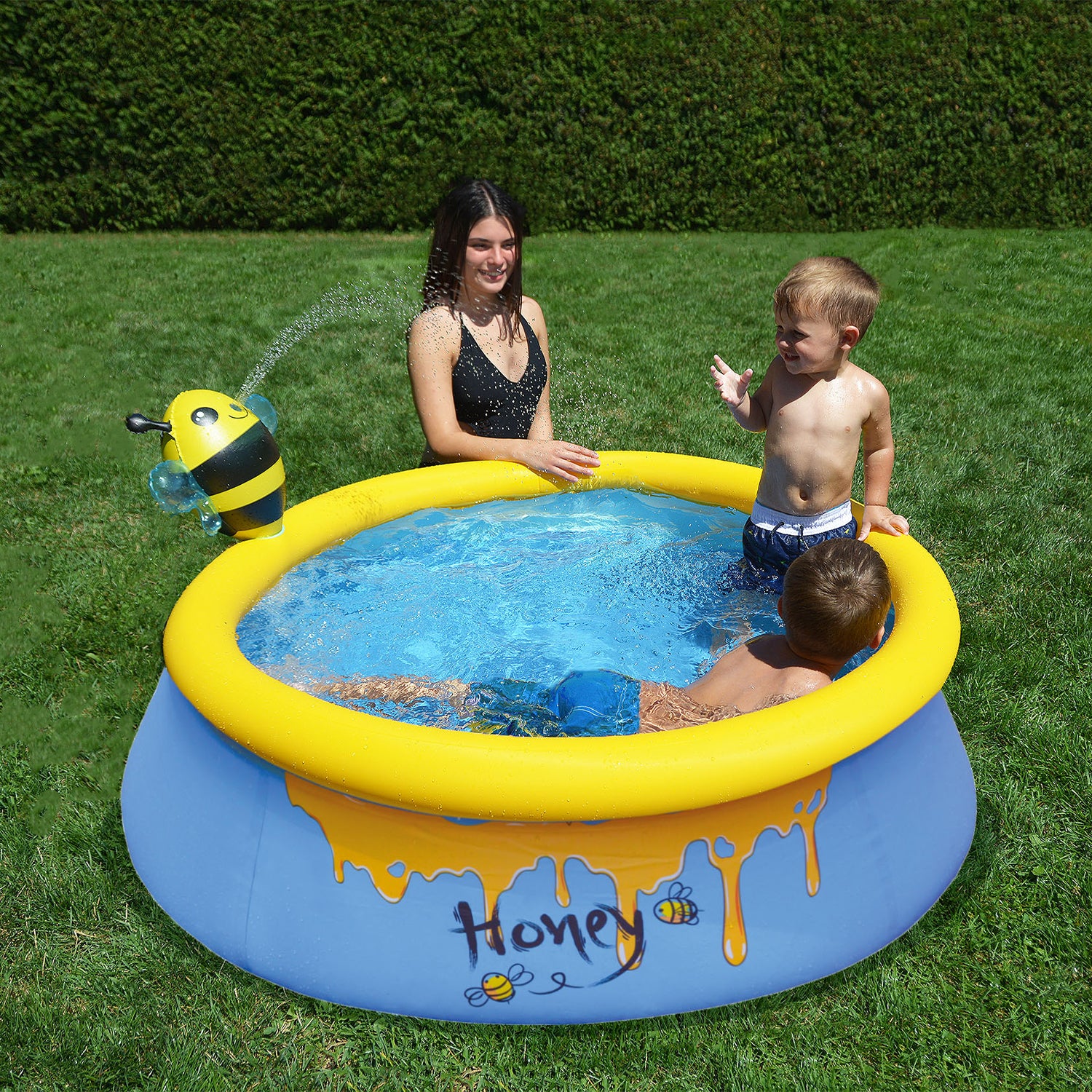 JLeisure 5' x 16.5" Bee Spray Inflatable Above Ground Kid Swimming Pool (2 Pack) - VMInnovations