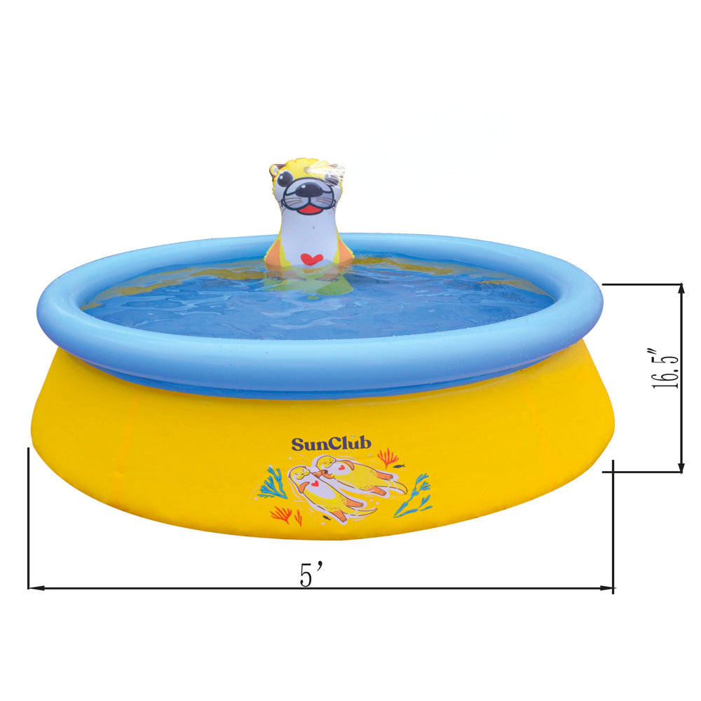 JLeisure 5' x 16.5" Sea Otter Inflatable Above Ground Kid Swimming Pool (2 Pack)