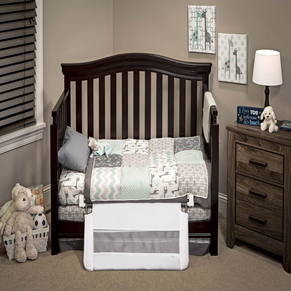 Regalo Swing 33 Inch Convertible Mesh Crib Safety Railing, White (2 Pack) - VMInnovations