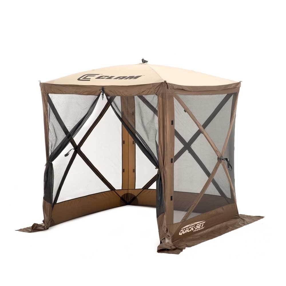 Clam Quick Set Traveler Camping Outdoor Portable Gazebo Canopy Shelter (2 Pack)