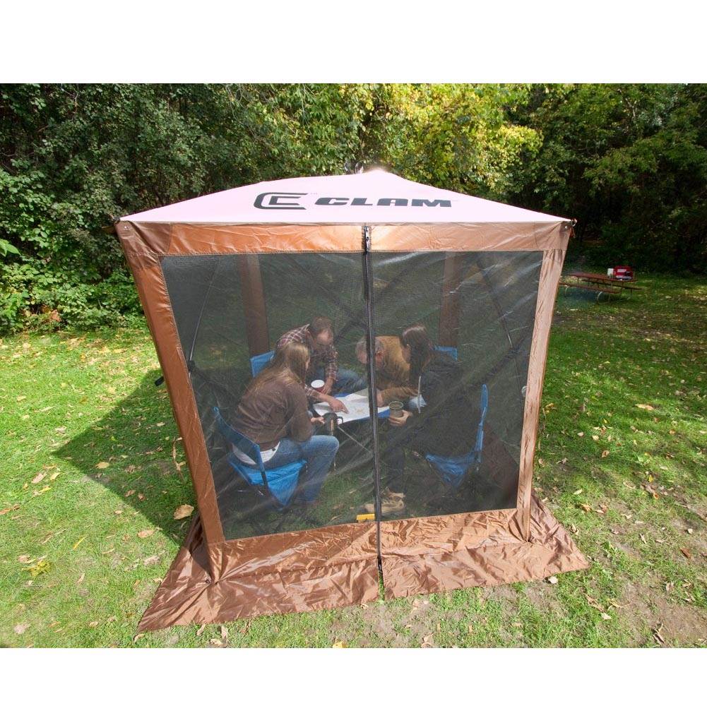 Clam Quick Set Traveler Camping Outdoor Portable Gazebo Canopy Shelter (2 Pack)
