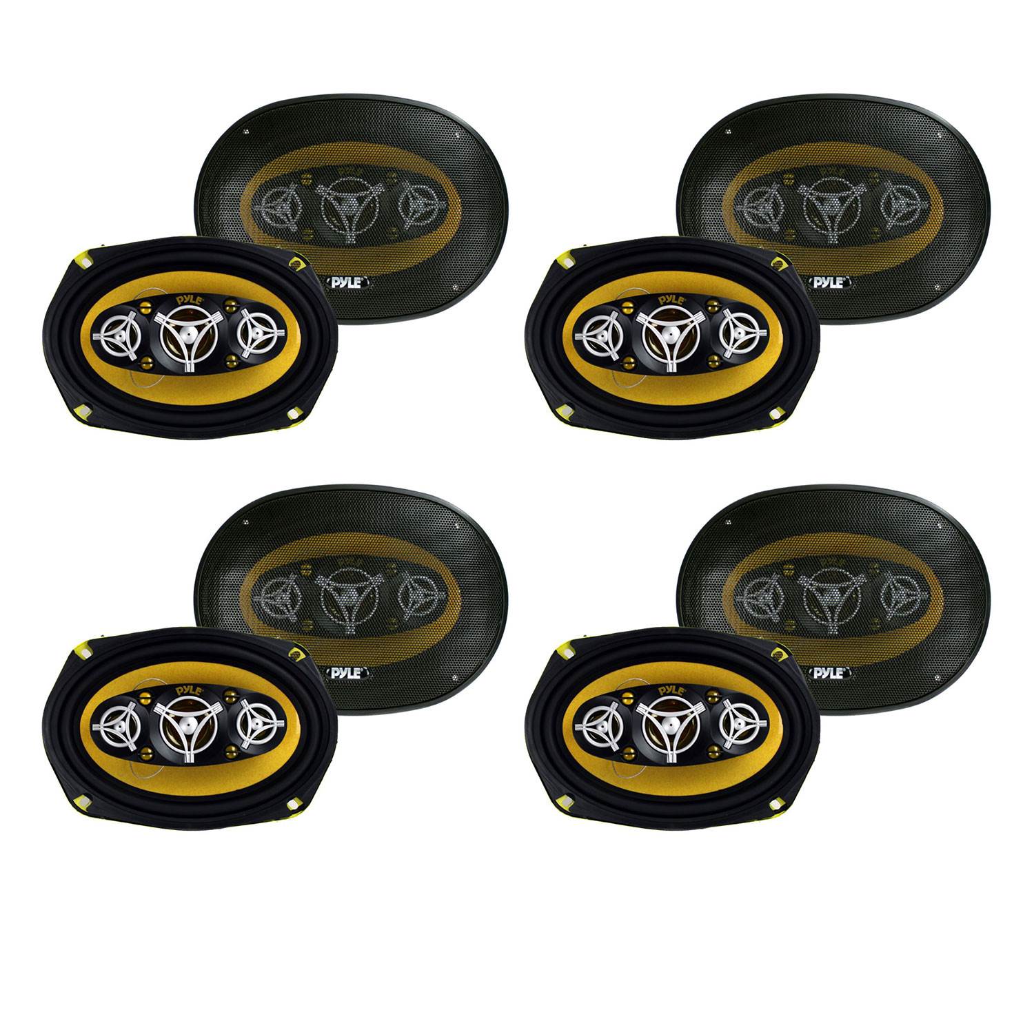 PYLE PLG69.8 6 x 9 Inch 8-WAY 500w Car Audio Stereo Coaxial Speakers (8 Pack)