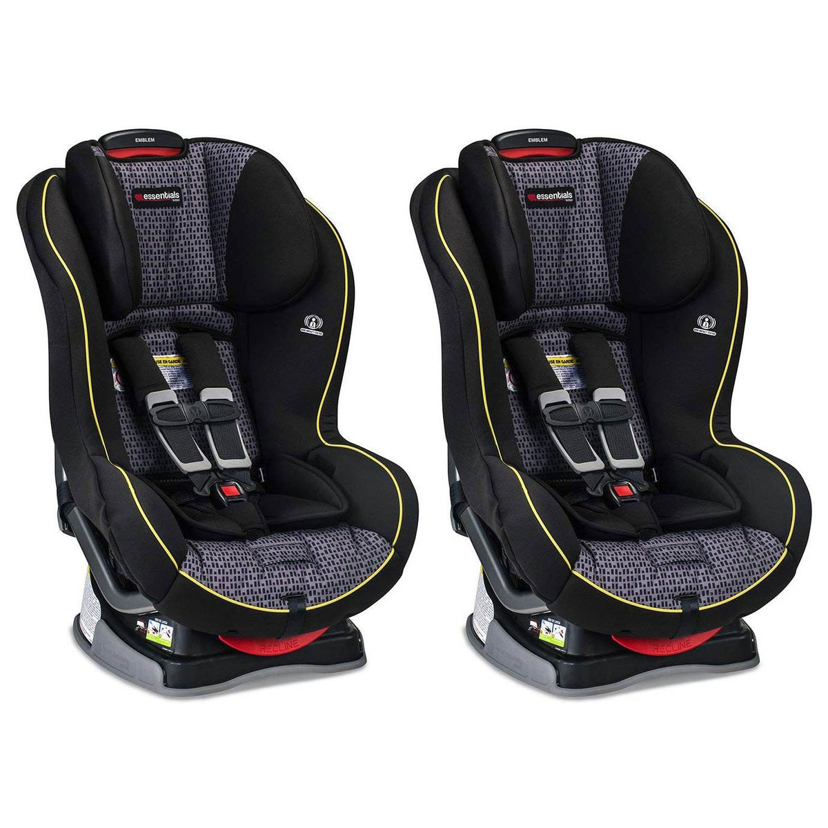 Britax Essentials Emblem Rear/Forward Convertible Baby Car Seat, Black (2 Pack)