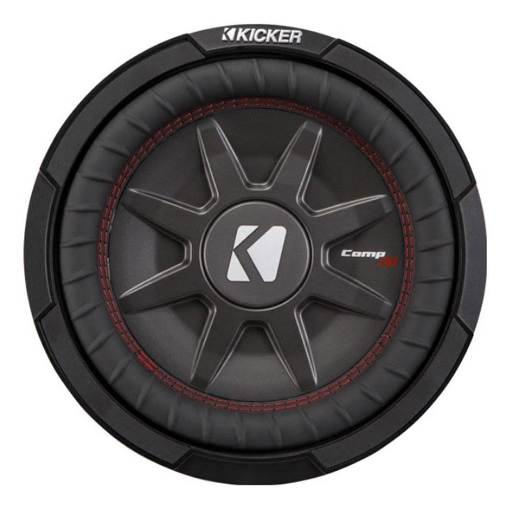 Kicker CompRT Single 10 Inch 800 Watt Max Dual 2 Ohm Slim Car Subwoofer (6 Pack)
