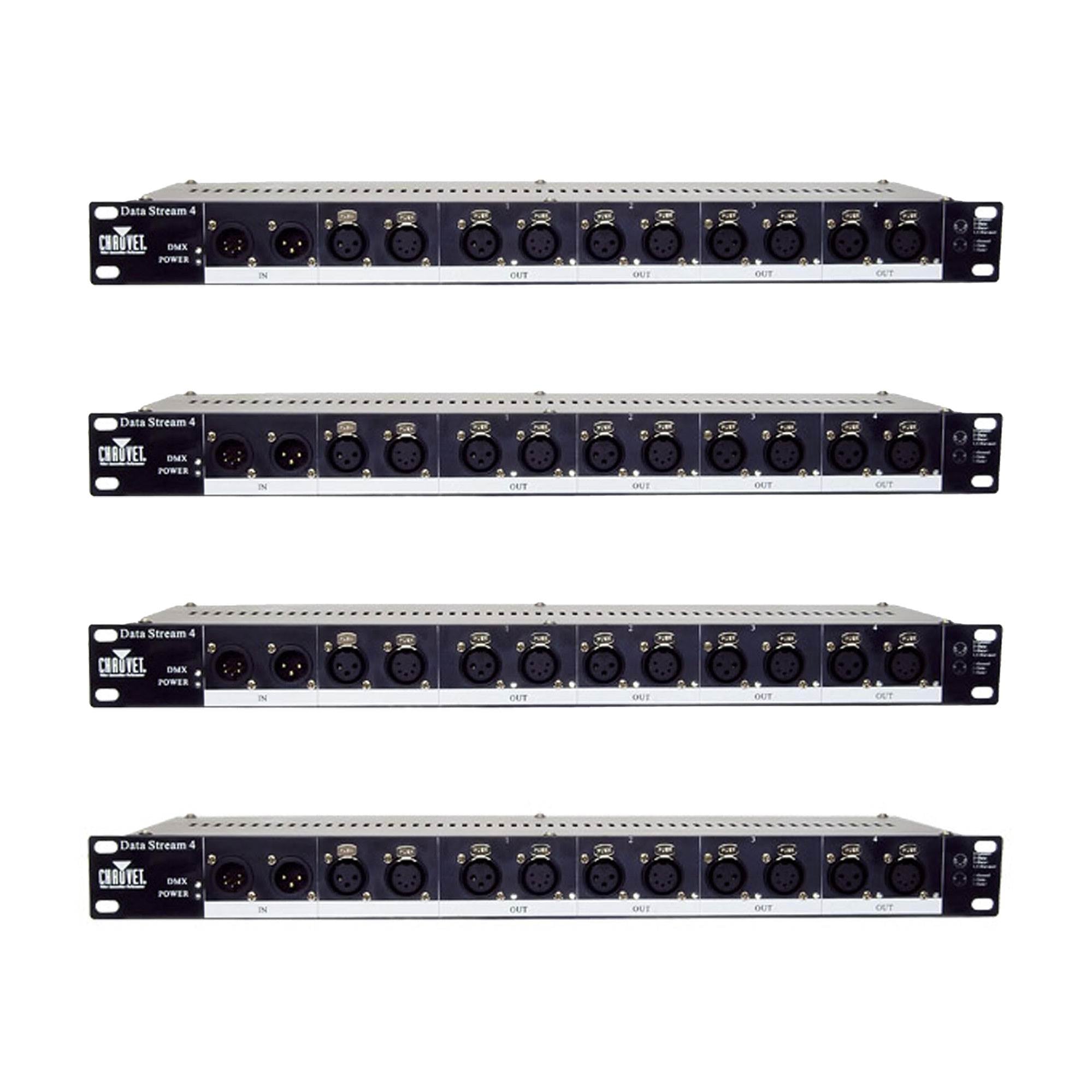 Chauvet DJ DATA STREAM 4 DMX 512 4 Outputs Universal Optical Splitter (4 Pack)