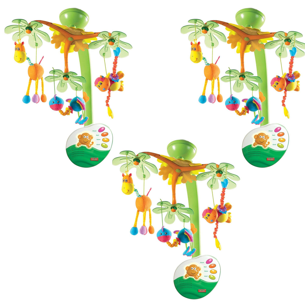 Tiny Love Sweet Island Dreams Nursery Baby Mobile Toy for Crib w/ Music (3 Pack)