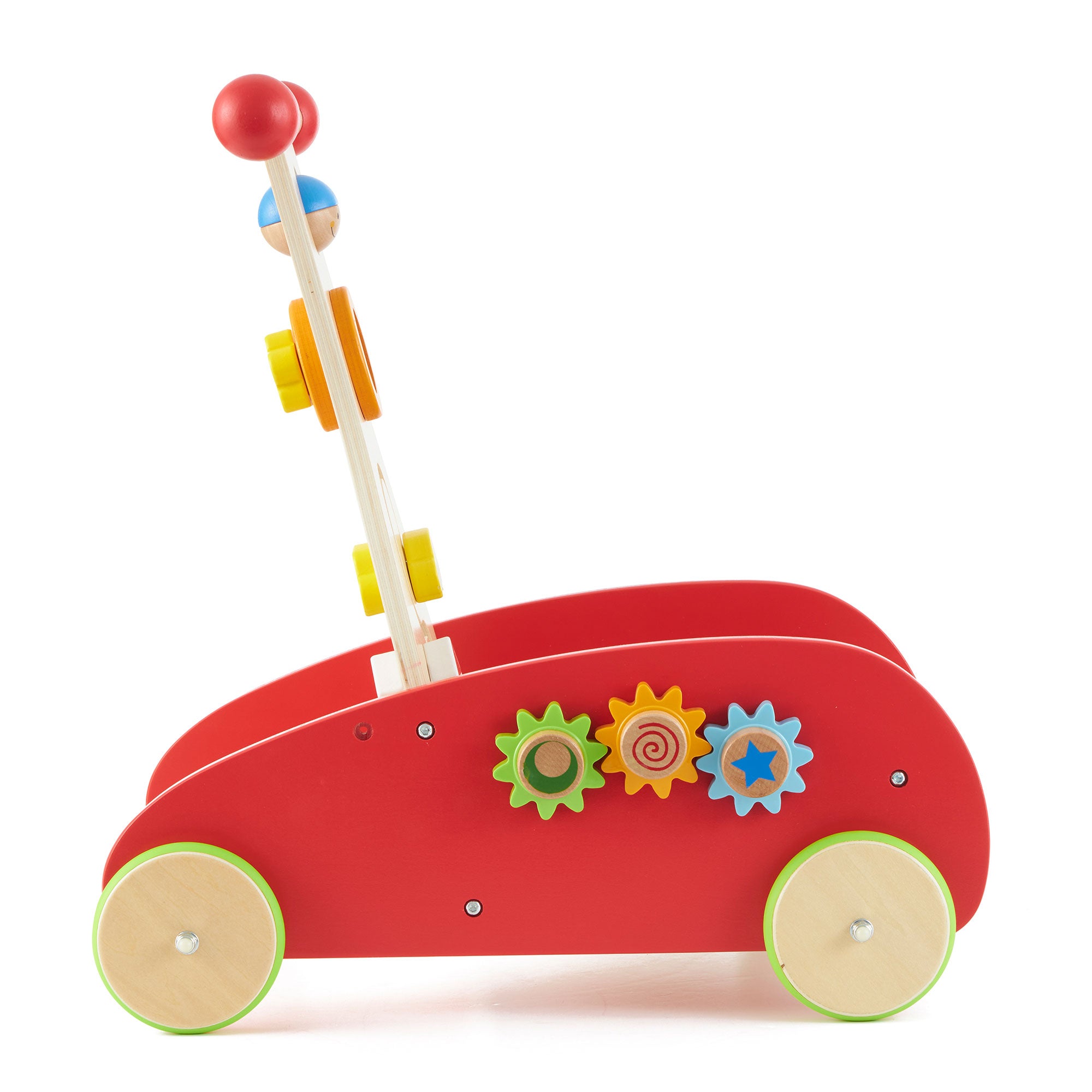 Hape Toys E0370 Push and Pull Toy Wonder Walker Cart (Open Box) - VMInnovations