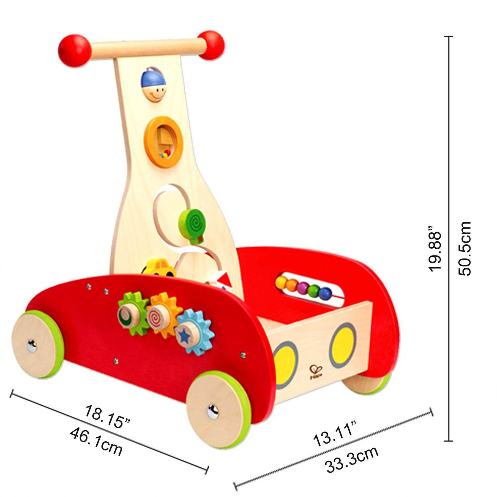 Hape Toys E0370 Toddler Baby Push and Pull Toy Wonder Walker Cart (Used) - VMInnovations