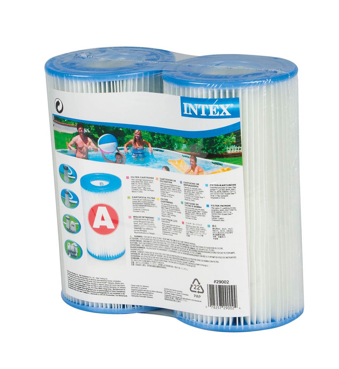 Intex Easy Set Swimming Pool Type A or C Filter Replacement Cartridges (6 Pack) - VMInnovations