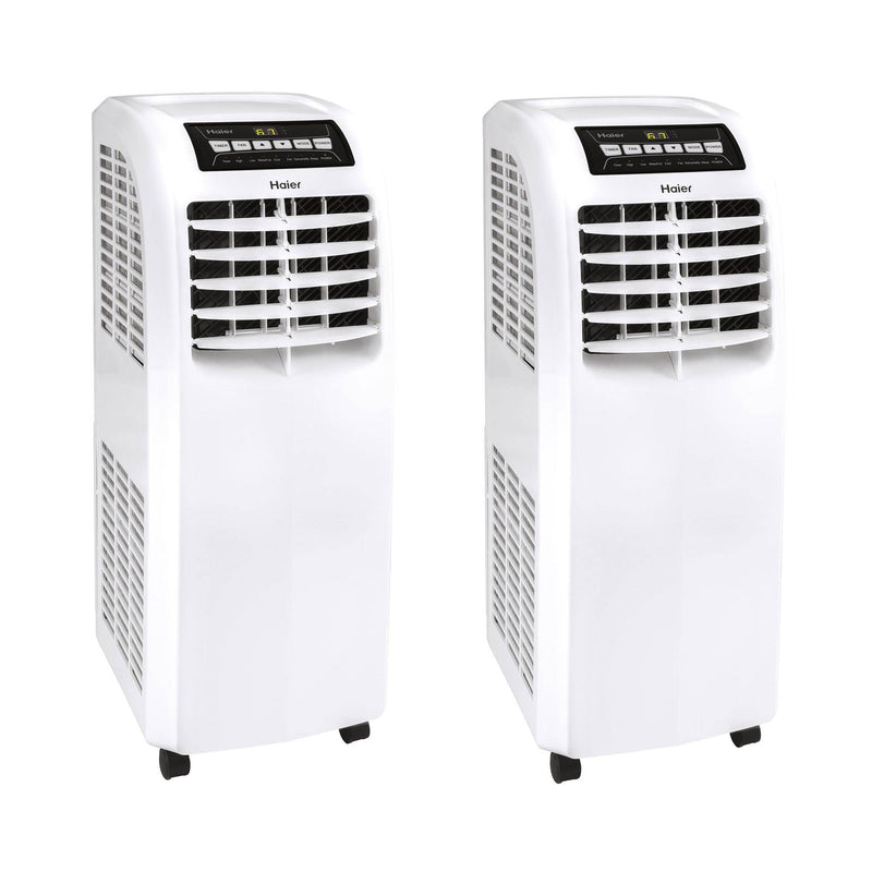 Haier QPCD05AXMW 2 Fan Speed Remote Control Portable Air Conditioner (2 Pack)