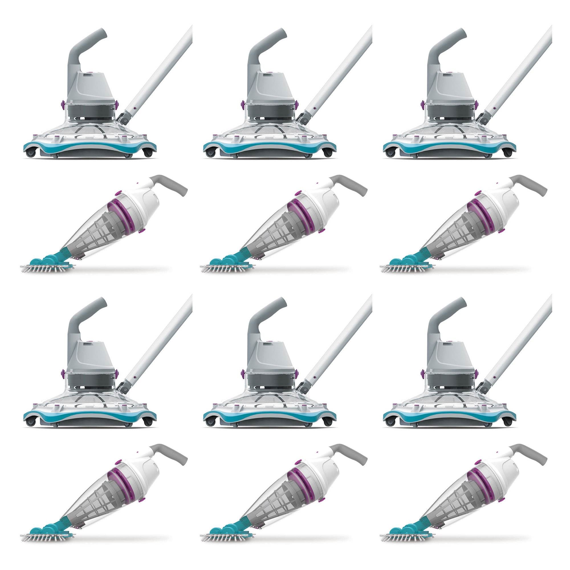 Kokido EV85CBX Telsa 85 Rechargeable Handheld Electric Pool Vacuum Set (6 Pack)