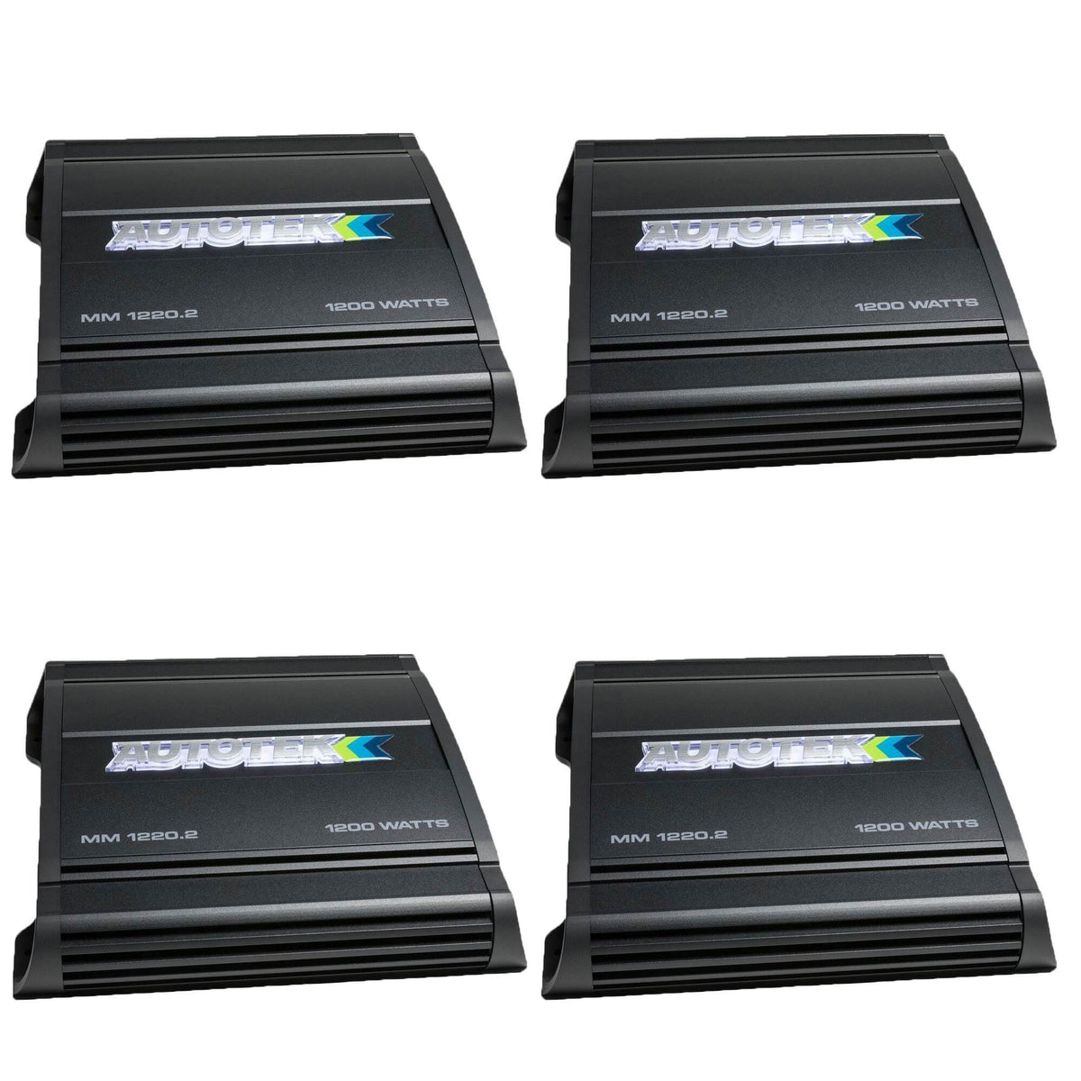 Autotek Mean Machine 1200W 2 Channel Bridgeable Amplifier Car Audio Amp (4 Pack)