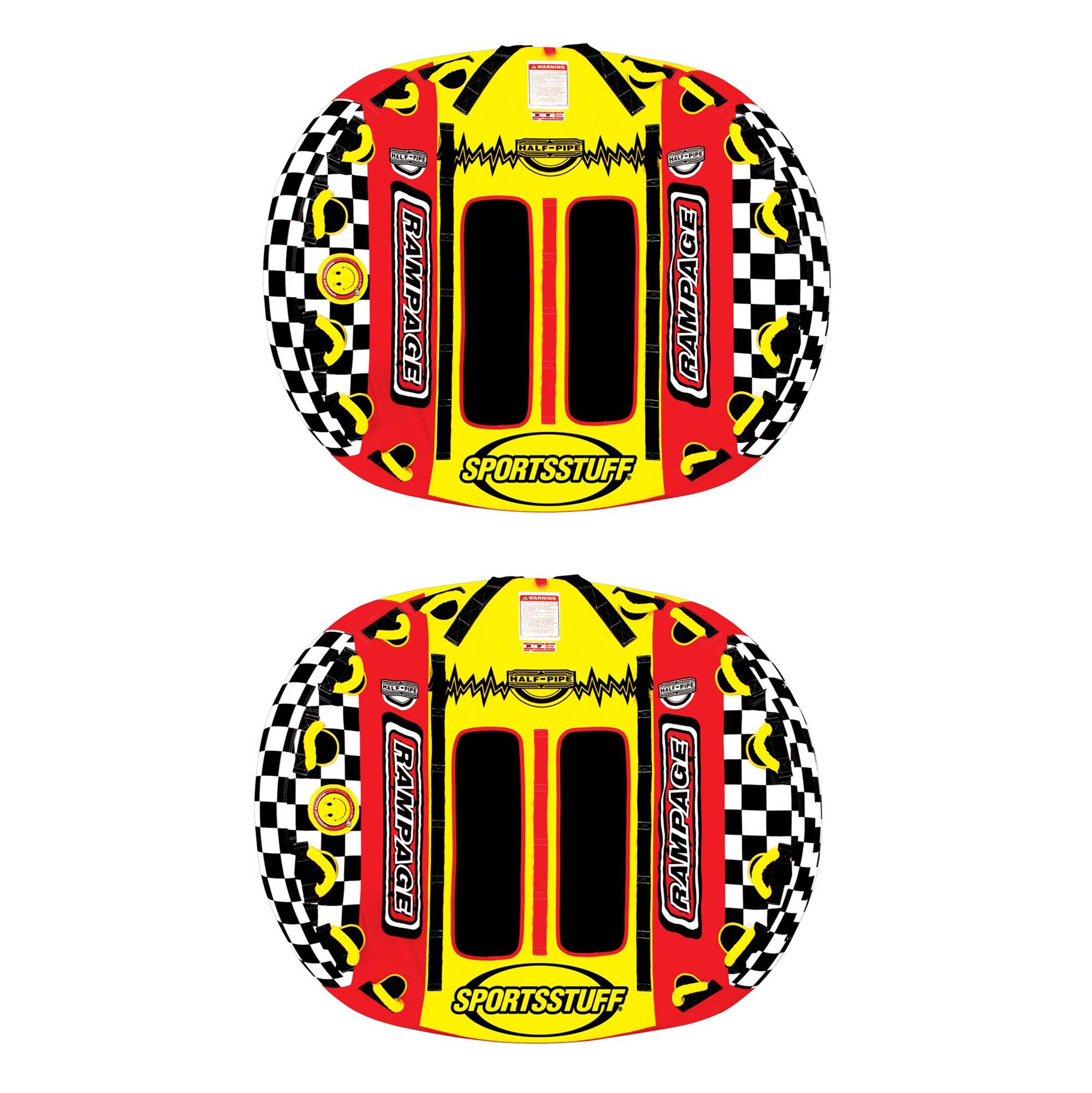 Airhead SPORTSSTUFF Half Pipe Rampage Inflatable Double Rider Towable (2 Pack)