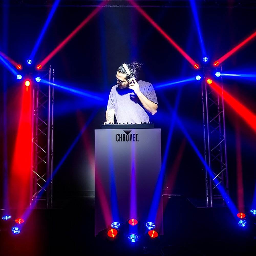 Chauvet DJ Helicopter Q6 Rotating Multi Beam & Lighting Effect (2 Pack)