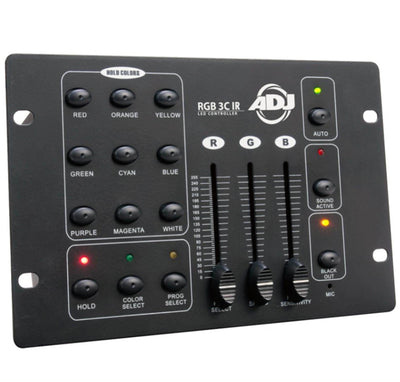 American DJ Compact 3-Channel RGB LED Effect DMX Lighting Controller | RGB3C-IR - VMInnovations