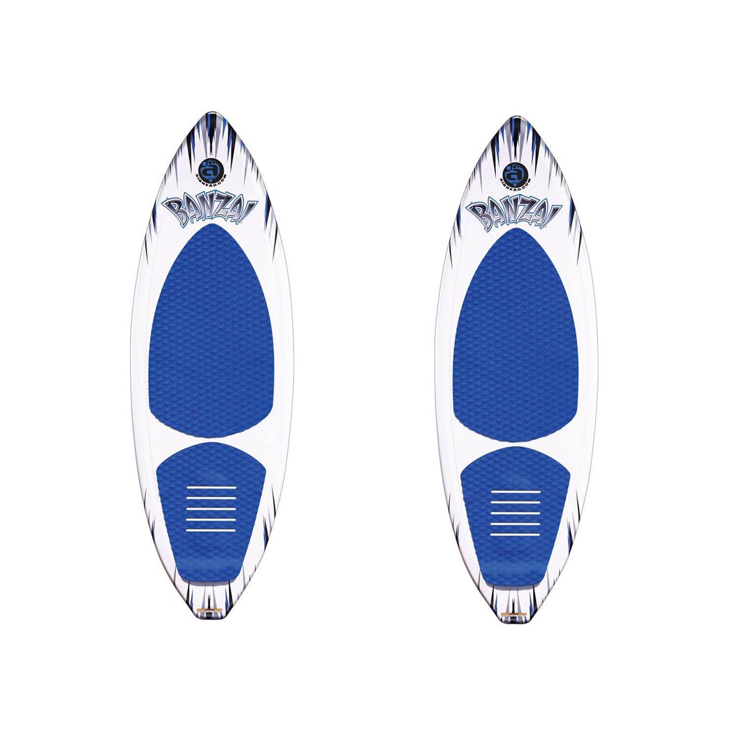 Airhead Banzai Wakesurfer Lake Ocean Fiberglass Wakeboard for Beginners (2 Pack)