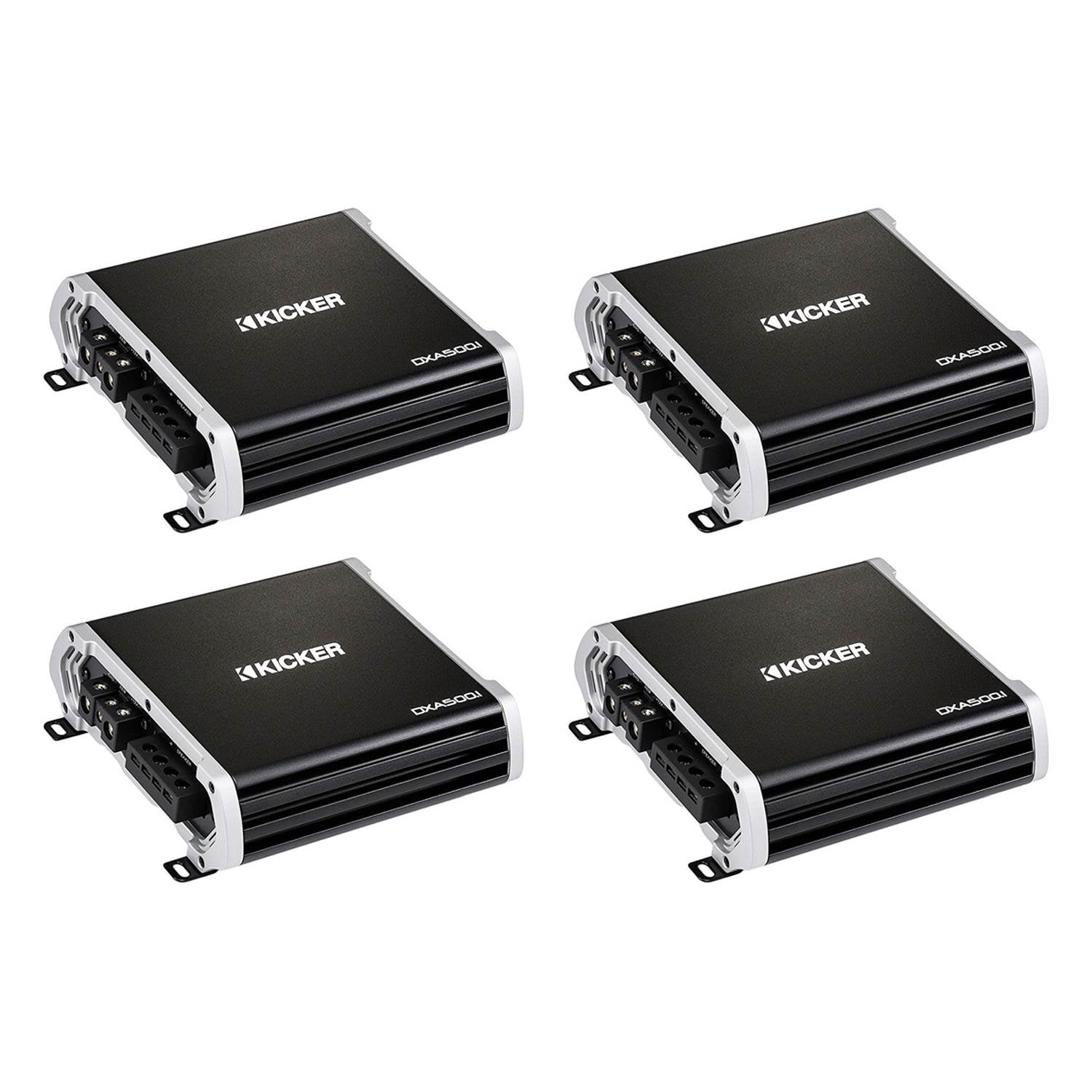 Kicker DXA 500 Watt Monoblock Class D Subwoofer Car Audio Amplifier (4 Pack)