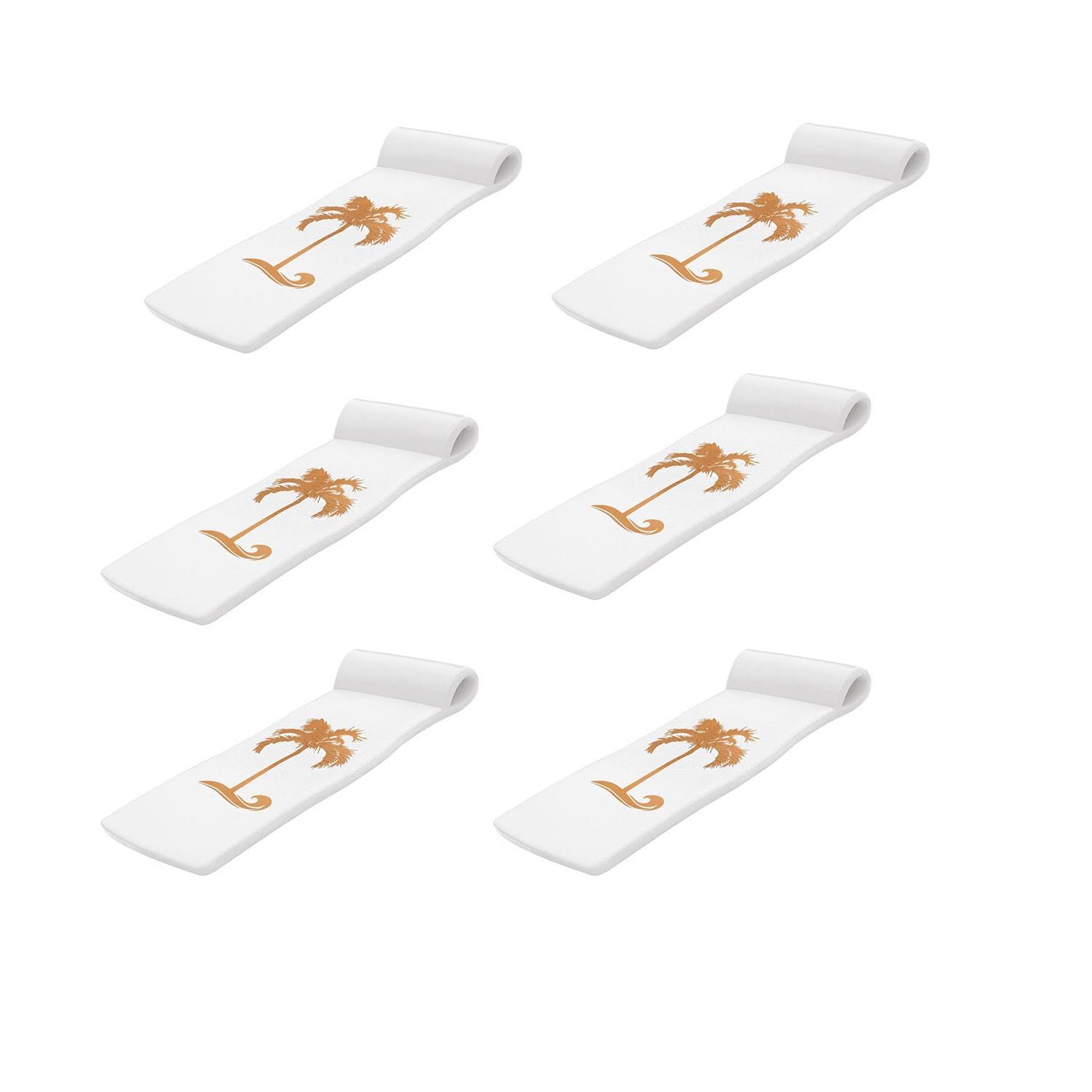 TRC Recreation Sunsation 70" Raft Lounger Pool Float, Bronze Palm White (6 Pack)