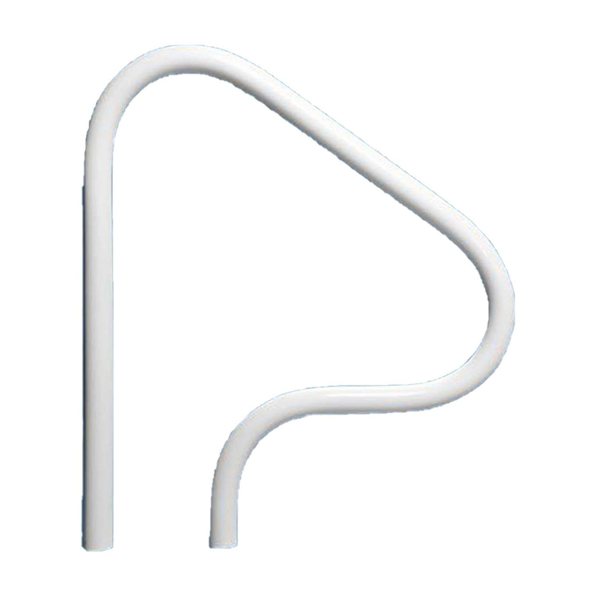 Saftron Return to Deck 3 Rust Proof Swimming Pool Handrail, White (2 Pack)