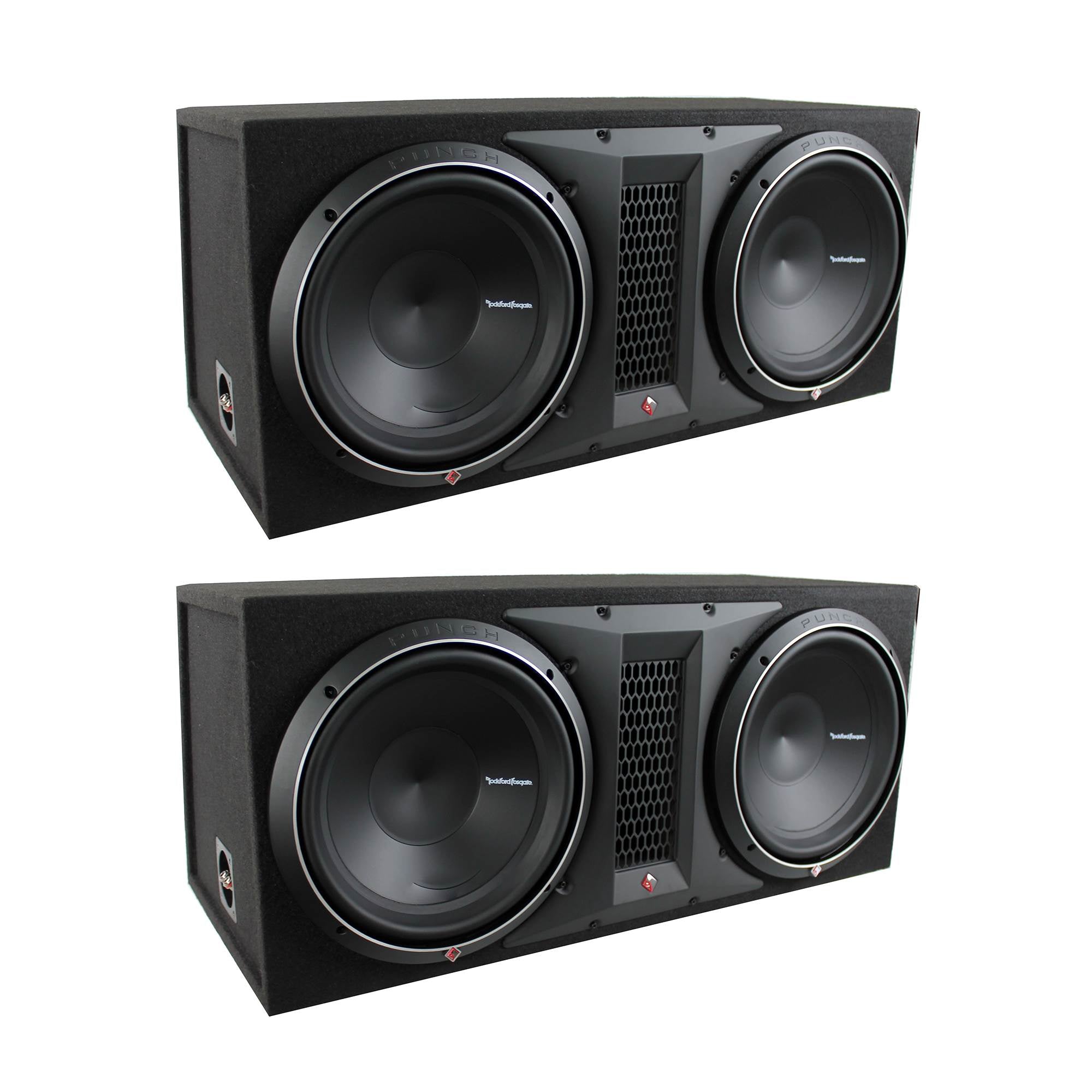 Rockford Fosgate 12" 1600 Watt Dual Loaded Subwoofer Sub Enclosure (2 Pack)