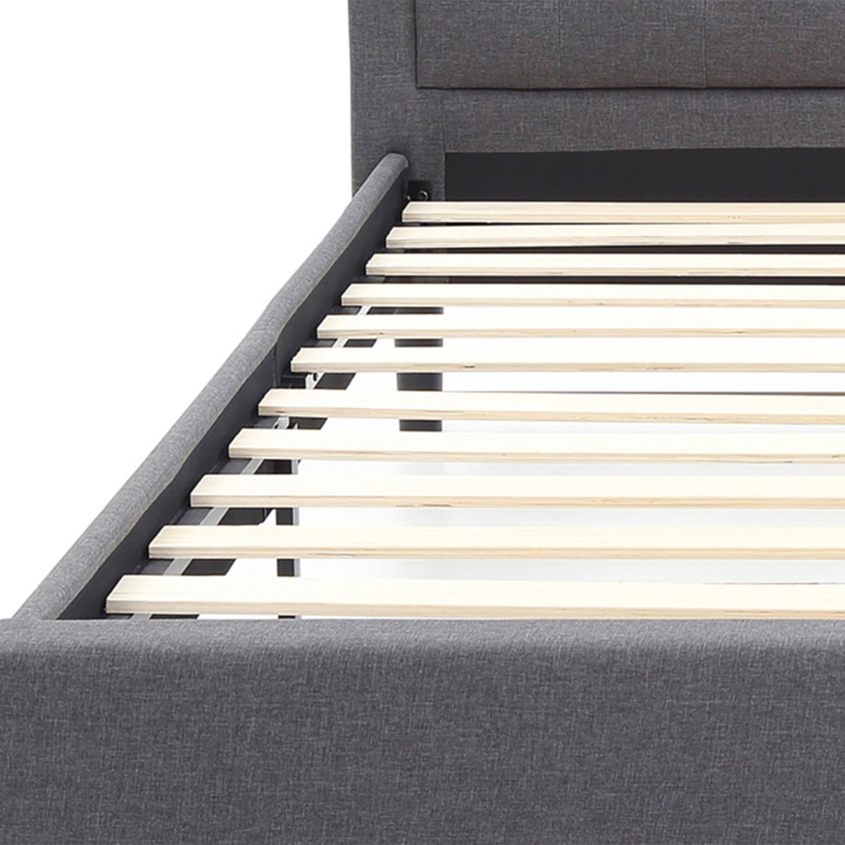 Classic Brands Mornington Upholstery Low Profile Platform Bed Frame, Queen, Grey