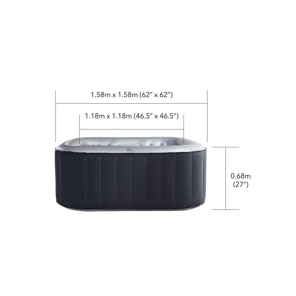 MSpa Alpine Inflatable Hot Tub Jacuzzi Jet Bubble Massage Outdoor Spa (2 Pack)