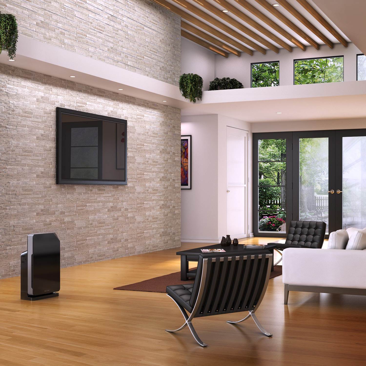 Brondell O2+ Balance True 3 Stage Carbon Filtration Air Purifier, Black (2 Pk)