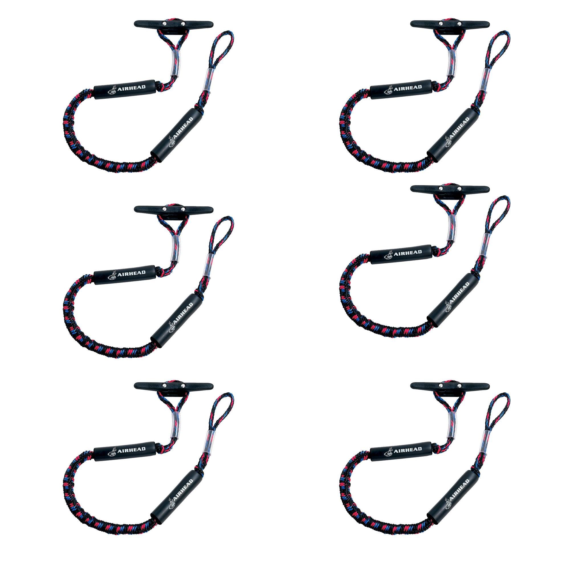 AIRHEAD Bungee Dock Line 5 Feet Boat Cord, Stretches to 7 Feet (6 Pack) - VMInnovations