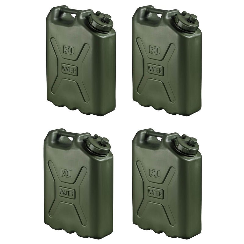 Scepter BPA Durable 5 Gallon 20 Liter Portable Water Storage Container (4 Pack) - VMInnovations