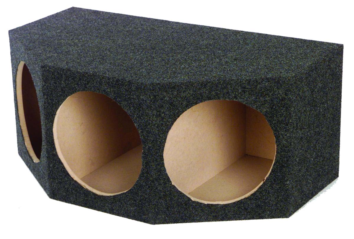 QPower BASS12 3 Hole 12 Inch Sub Enclosure with Boss CXX12 1000 Watt Subwoofer - VMInnovations