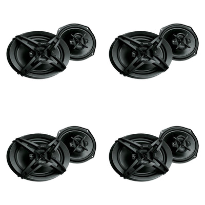 Sony XS-R6946 6 x 9" 430 Watt 4-Way Full-Range Car Door Audio Speakers (8 Pack)
