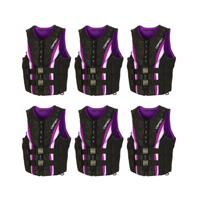 OBrien Women's Purple Neo Impulse Biolite Wakeboard Life Vest, Medium (6 Pack)