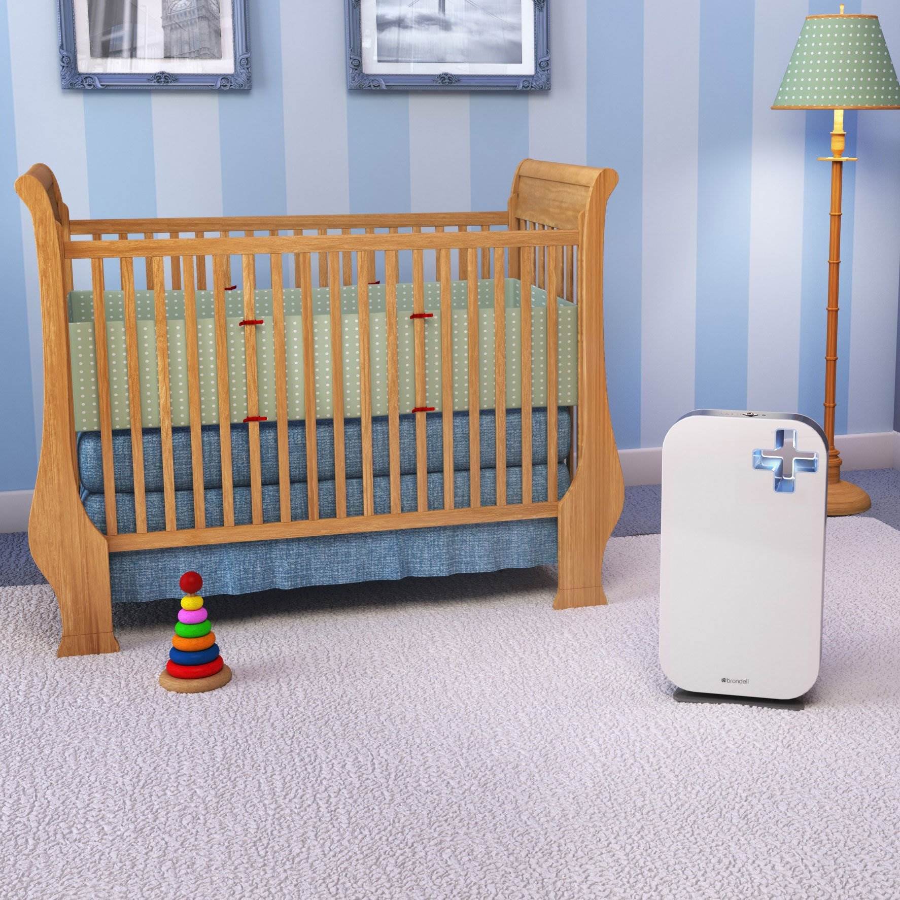 Brondell O2+ Source True HEPA Odor Allergen Remover Air Purifier System (2 Pack)