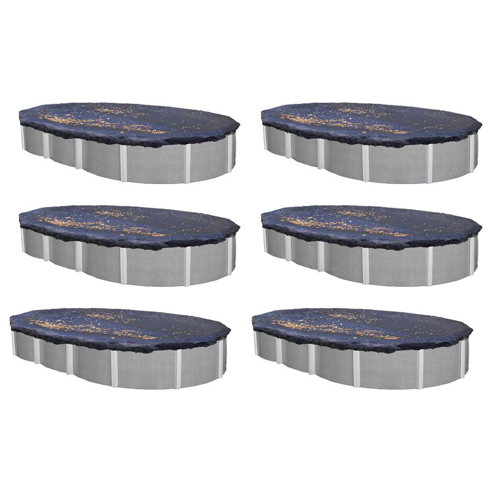 Swimline 21 x 41 Ft. Oval Above Ground Heavy Winter Swimming Pool Cover (6 Pack)