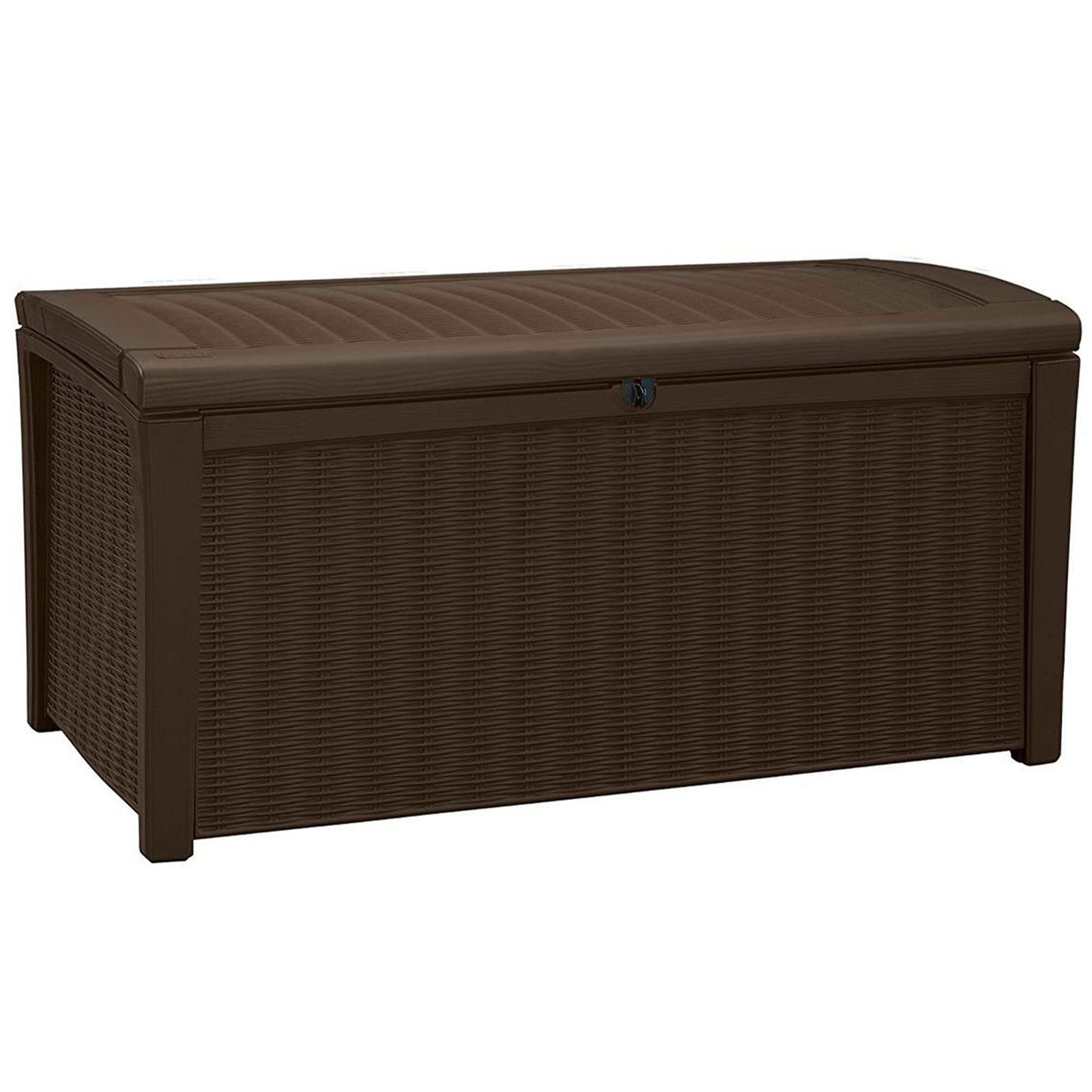 Keter Borneo 110 Gallon Rattan Resin Patio Storage Deck Box and Bench (2 Pack) - VMInnovations