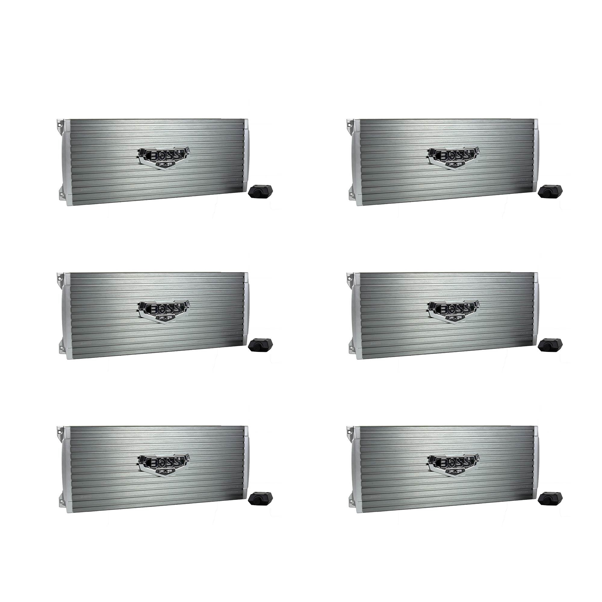 BOSS AUDIO 2400W 4 Channel Car Amplifier Power Amp AR24004 and Remote (6 Pack)