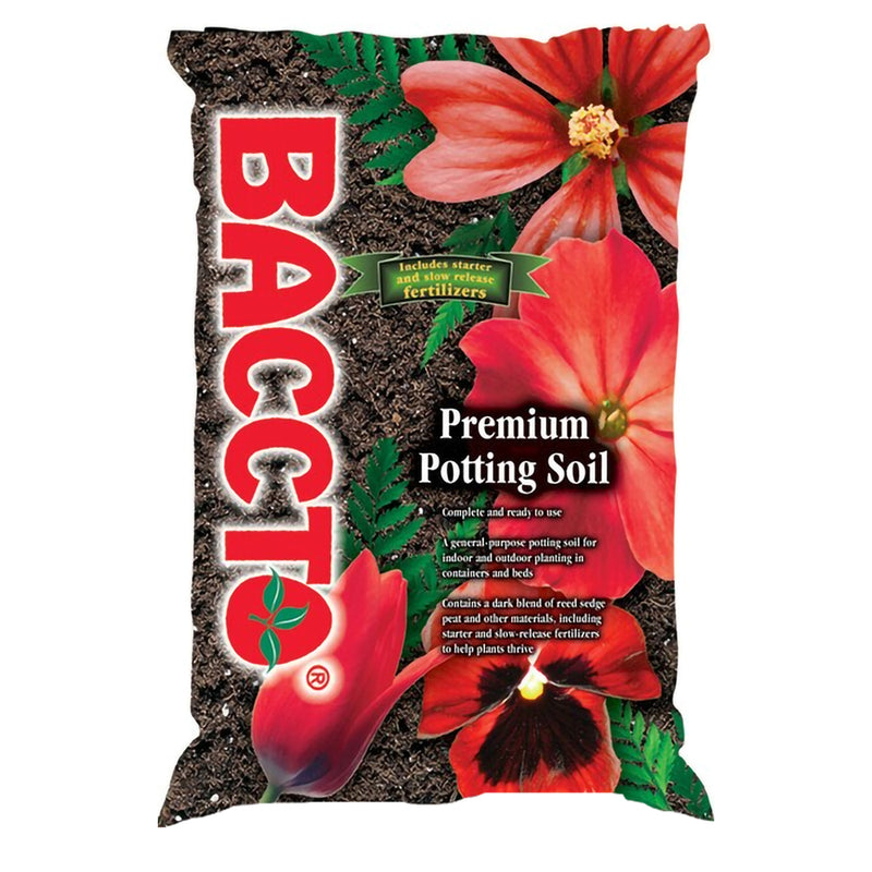 Michigan Peat Baccto All Purpose Potting Soil with Perlite, 25 lbs (6 Pack)