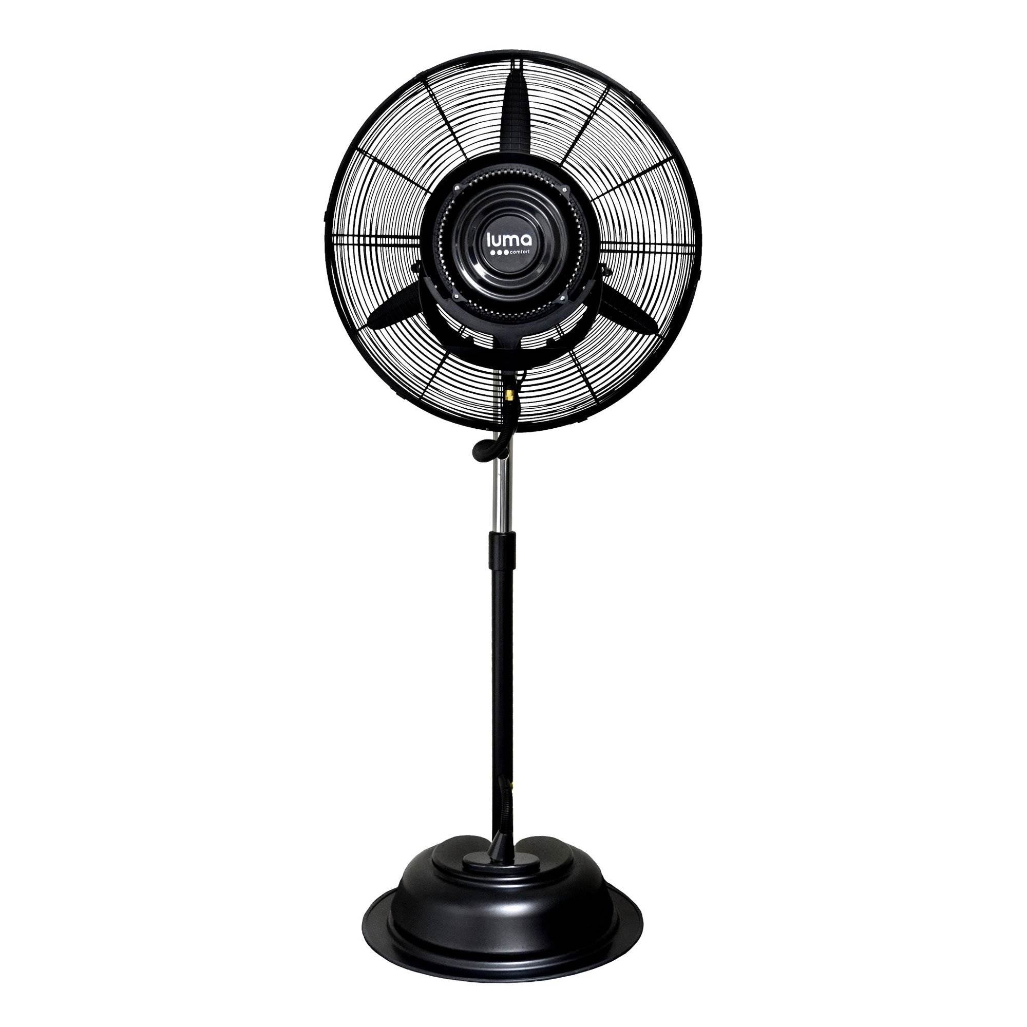 Luma Comfort 3 Speed Oscillating Misting Cooling Floor Pedestal Fan (2 Pack)