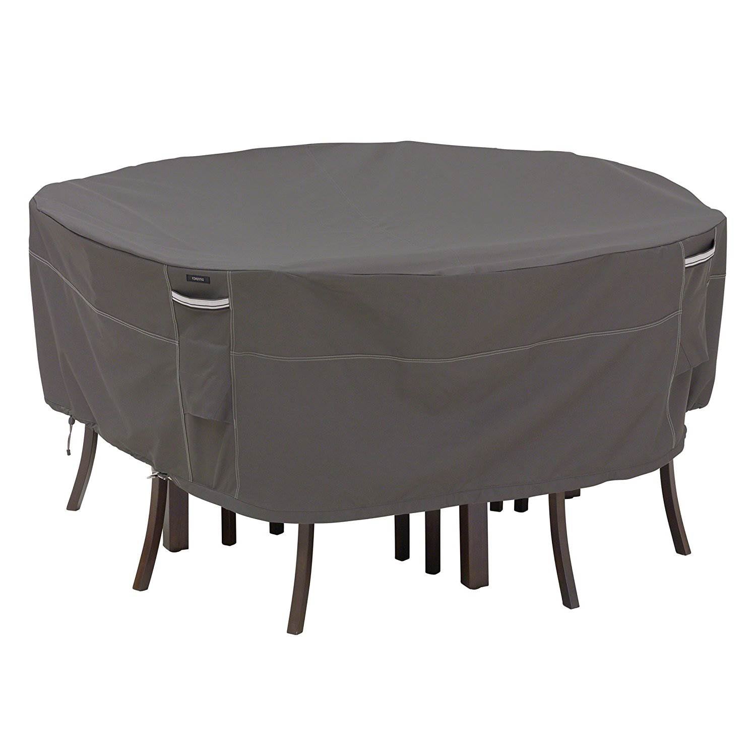 Classic Accessories 55-157-035101-EC Ravenna Round Patio Table Set Cover, Medium