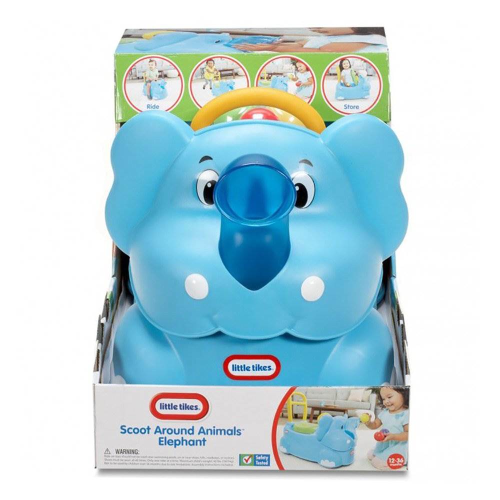 Little Tikes Scoot Around Animals Elephant Toddler Ride On Learning Toy (2 Pack)