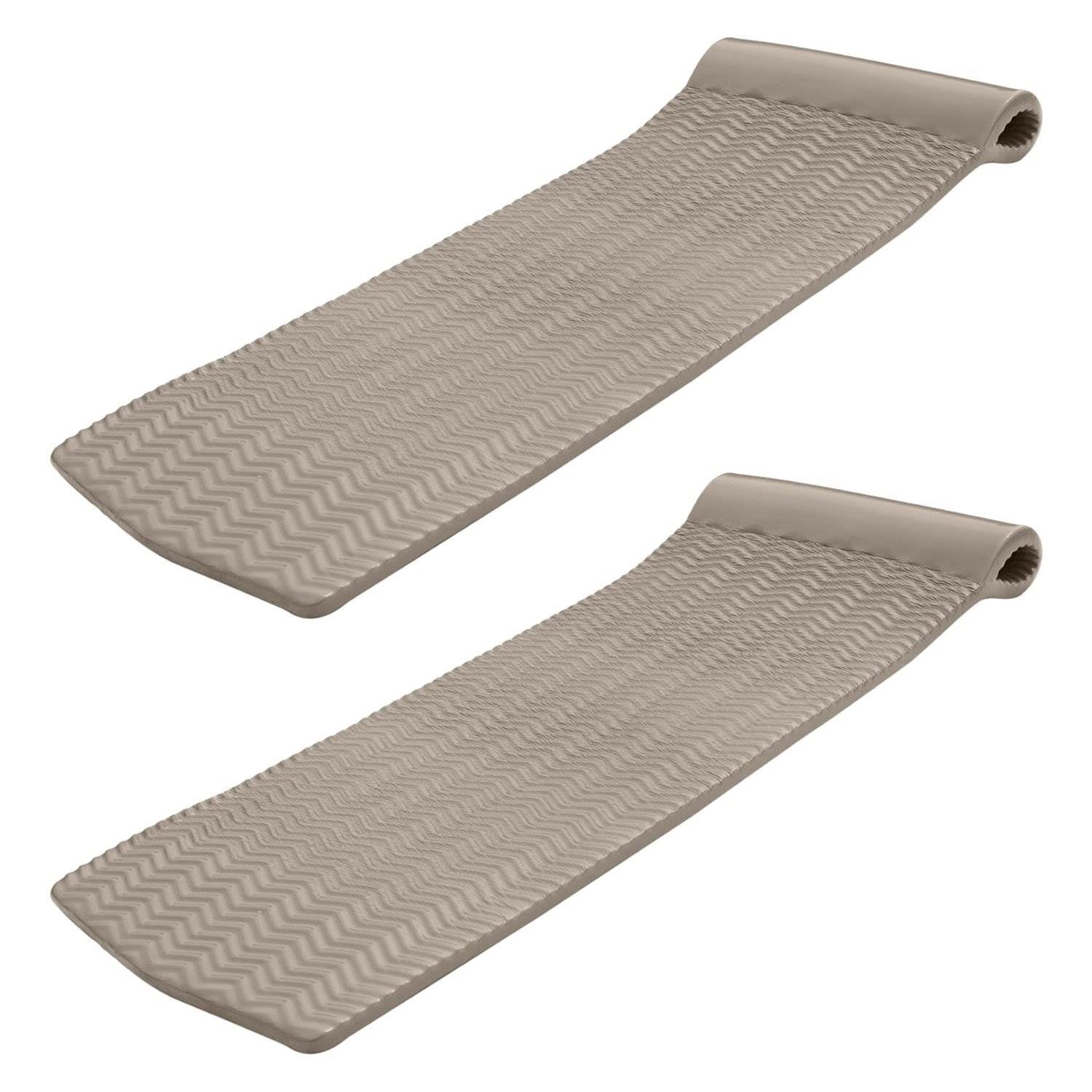 TRC Recreation Serenity 70 In. Foam Mat Raft Lounger Pool Float, Bronze (2 Pack) - VMInnovations