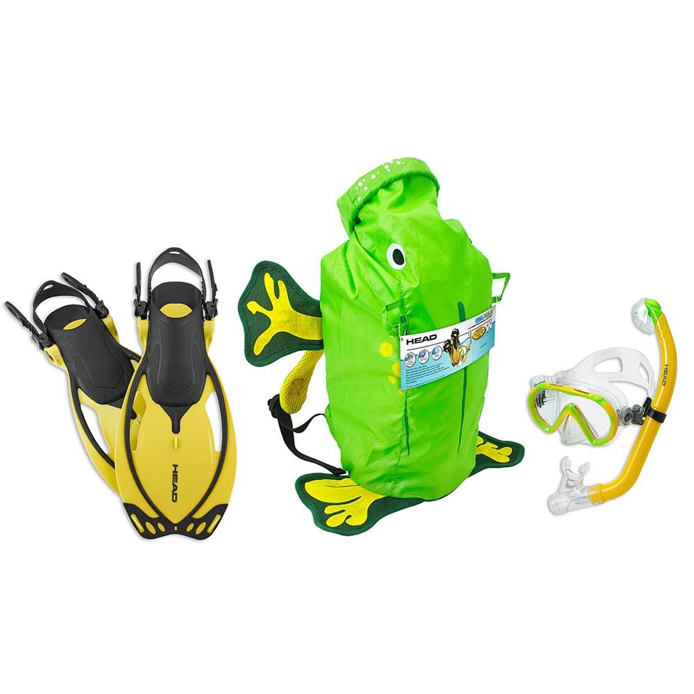 HEAD Sea Pals Jr. Kid's Children's Frog Snorkeling Swim Set, L/XL (Open Box)