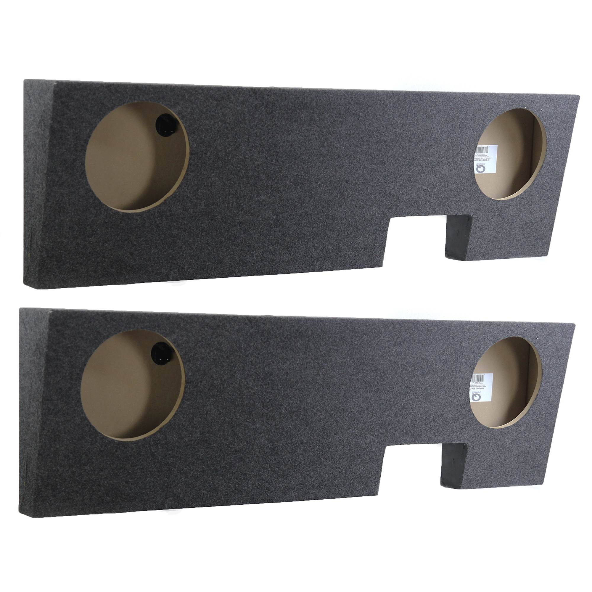 Q-Power Dual 10" Sub Box For Ford F250/350/450 Truck Super Duty 04-16 (2 Pack)