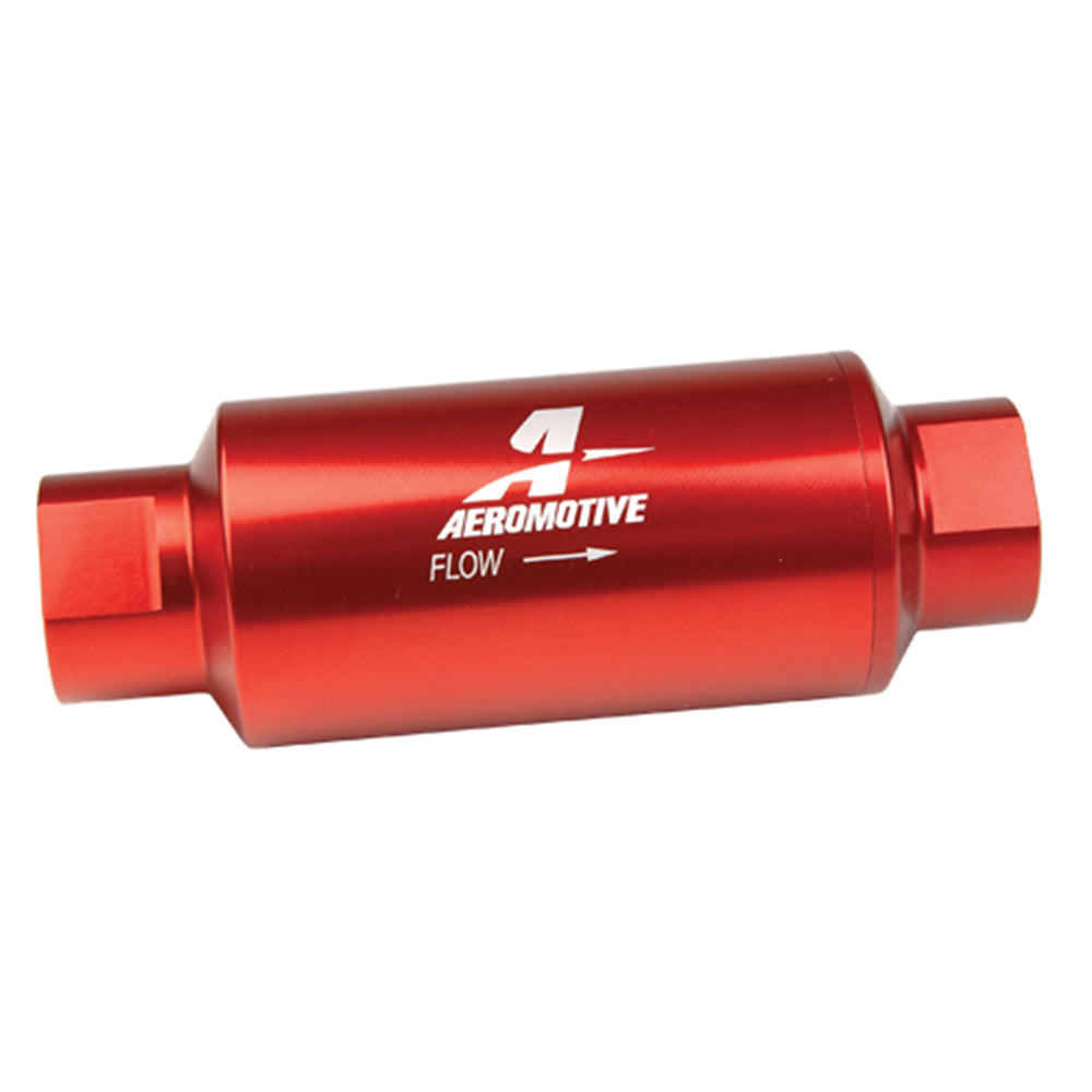 Aeromotive 12301 In-Line Filter 10 Micron Fabric Element, Red Finish (Open Box)