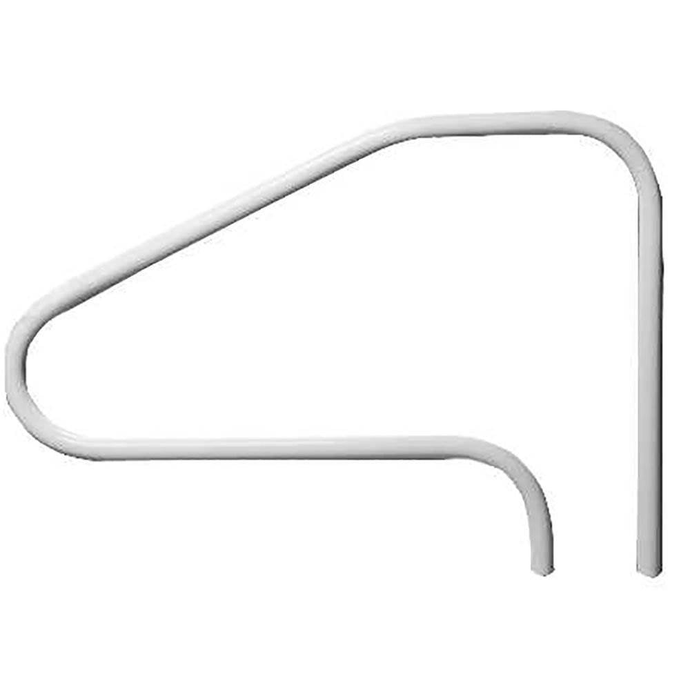 Saftron 4 Bend Durable Swimming Pool Mounted Polymer Handrail, White (2 Pack) - VMInnovations