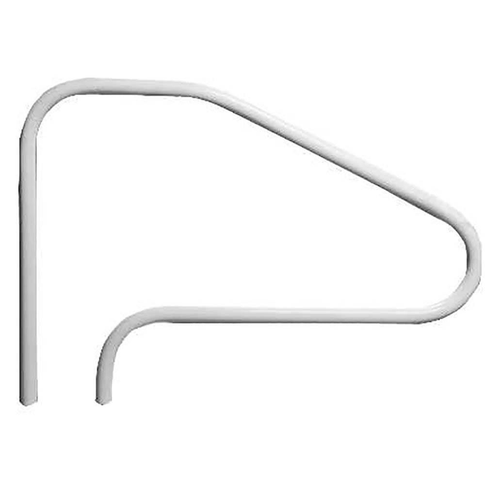 Saftron 4 Bend Durable Swimming Pool Mounted Polymer Handrail, White (2 Pack)