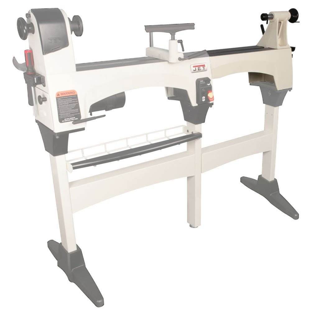 Jet Woodworking JWL-1221VS 22.5 Inch Lathe Double Size Bed Extension Kit, White