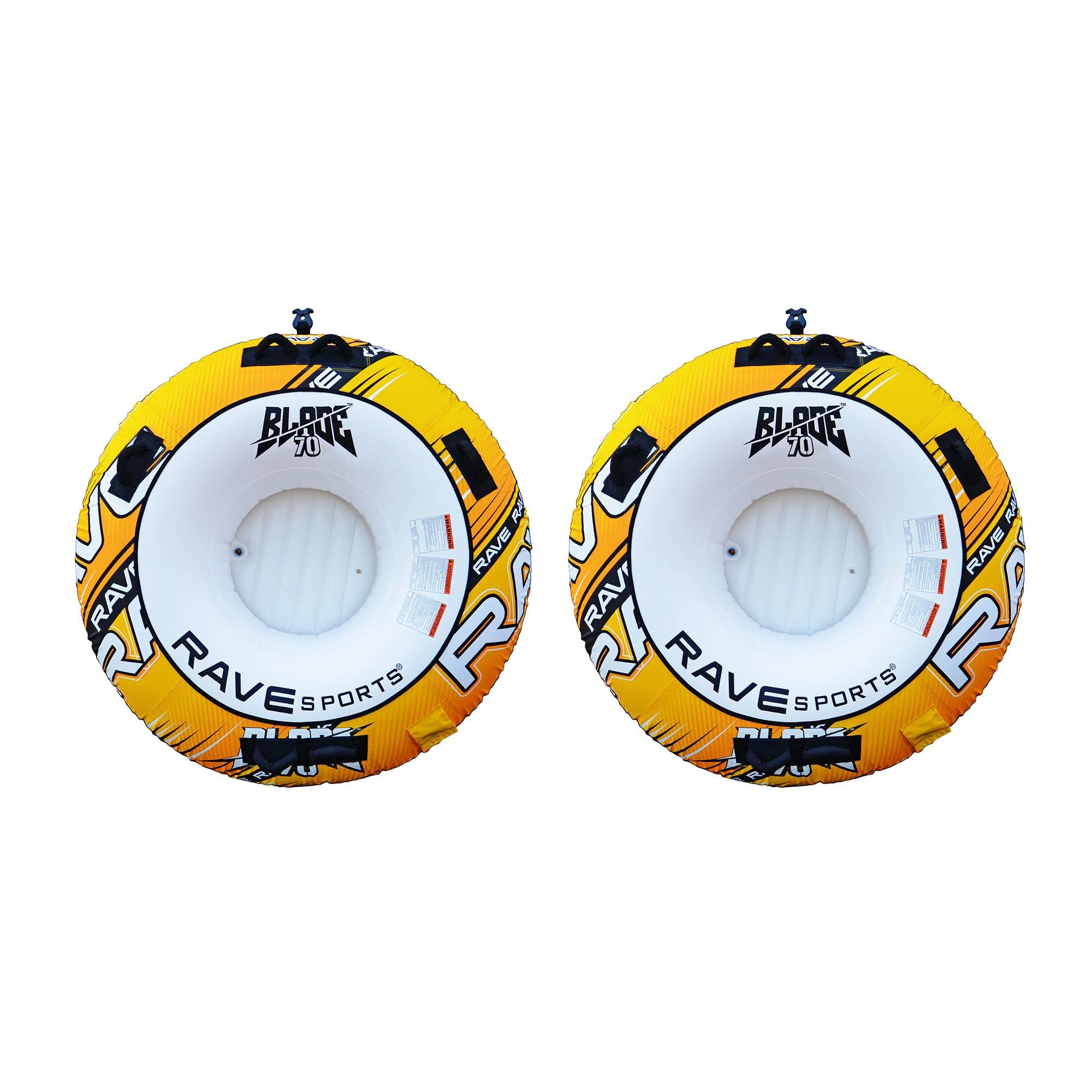 Rave Sports 02639 Blade 2 Rider Inflatable Boat Towable Water Ski Tube (2 Pack)