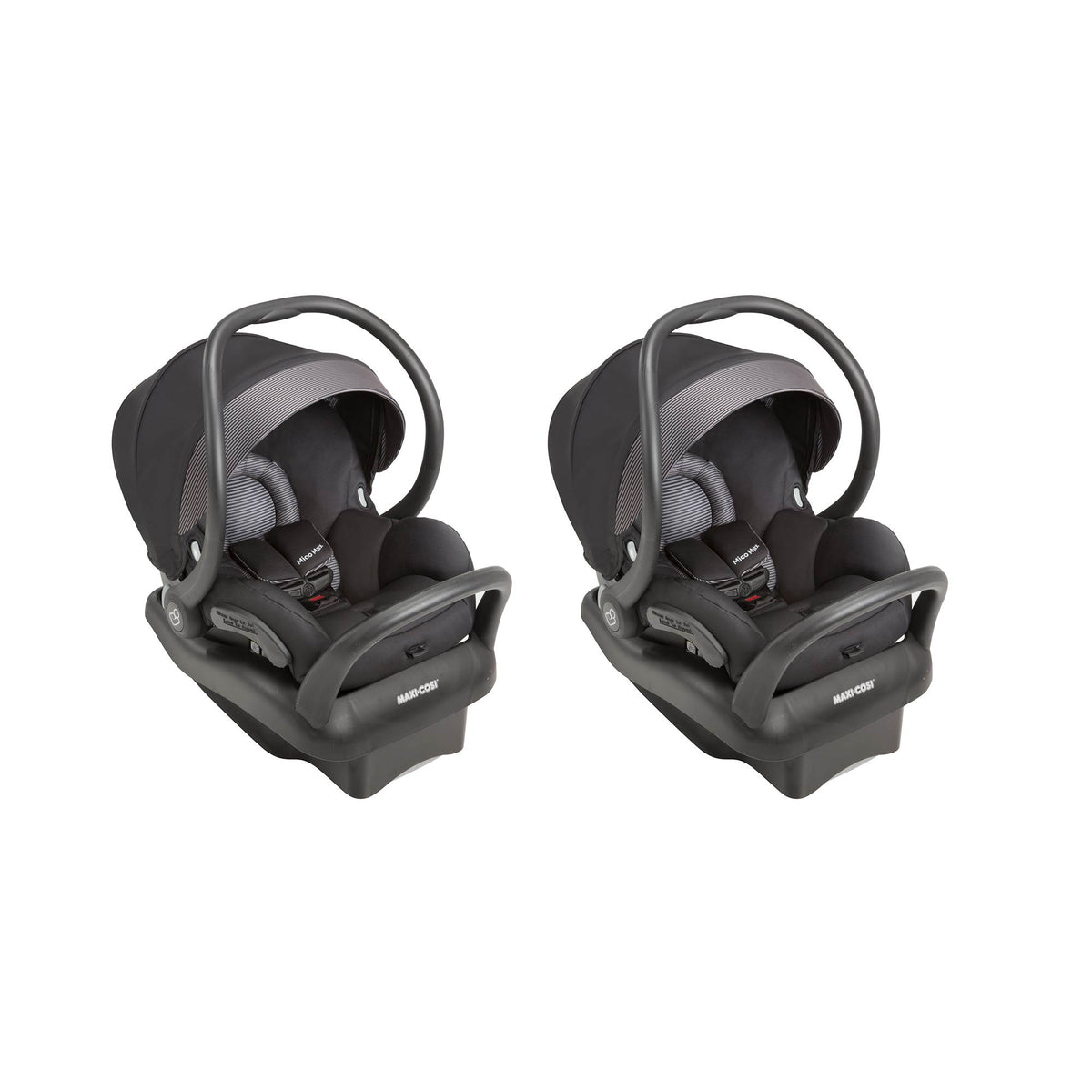 Maxi-Cosi Mico Max 30 Rear Facing Baby Infant Car Seat with Base, Black (2 Pack)